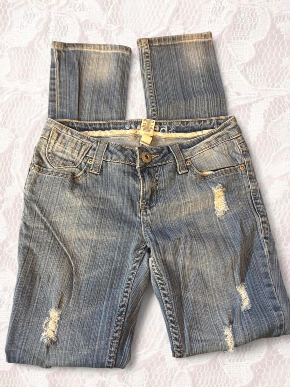 Mudd Light Blue Distressed Skinny Jeans
